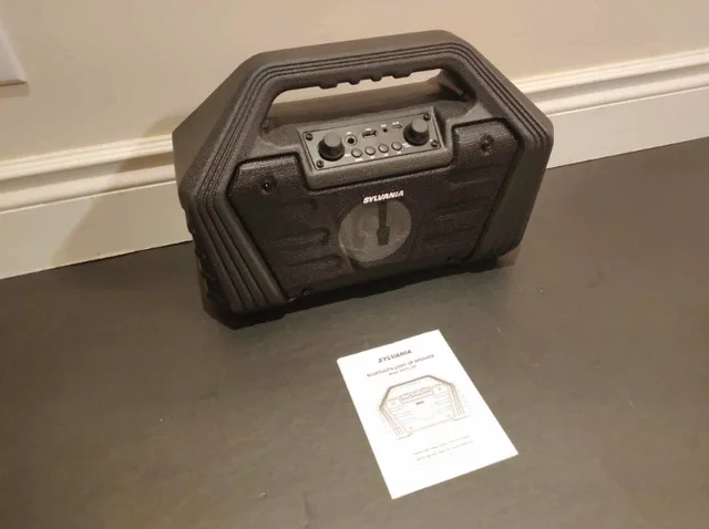 Sylvania 4-Inch Portable Bluetooth Speaker w Radio thumbnail