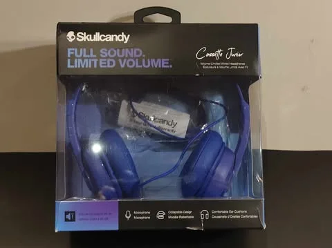 Skullcandy Cassette Junior Wired Headphones (Blue) thumbnail