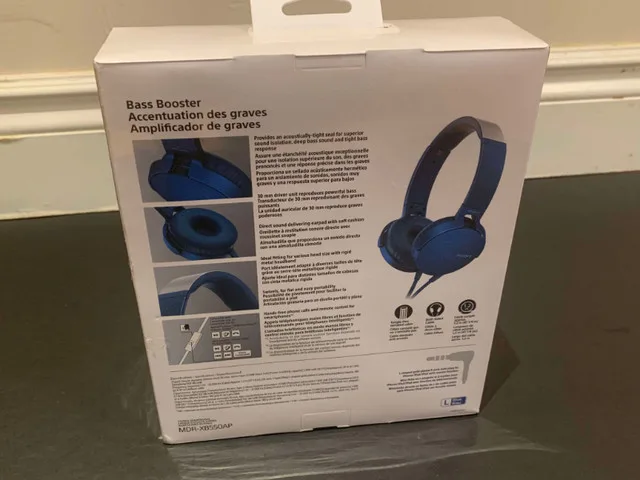 Good Finds | Sony Extra Bass Headphones MDR-XB550AP Blue image indicator(4)