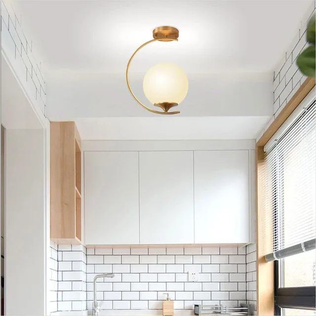 Modern Gold Flush Mount Ceiling Light thumbnail