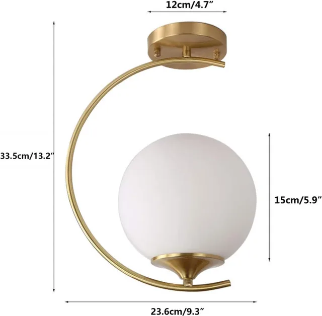 Modern Gold Flush Mount Ceiling Light image indicator(4)