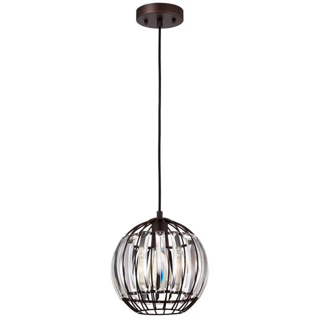 Vanhorn 1-Light Pendant – Bronze & Globe Glass thumbnail