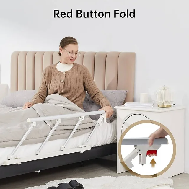 Elenker Foldable Bed Safety Rail for Seniors, Adults image indicator(7)