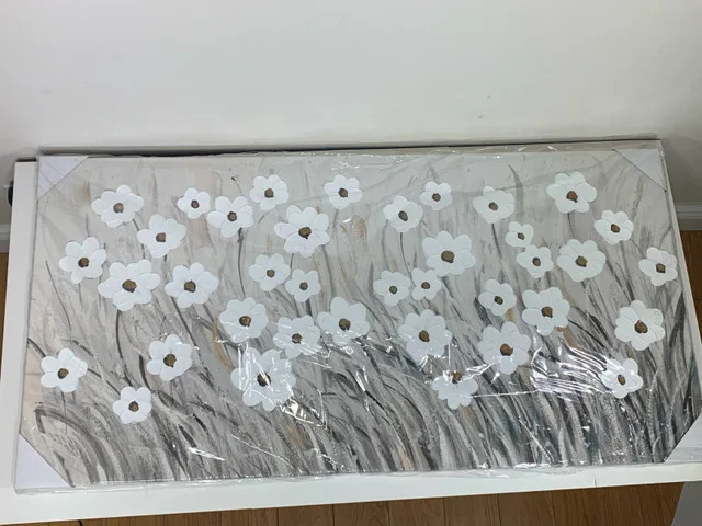 3D White Floral Canvas Wall Art- New and sealed | Good Finds image indicator(5)