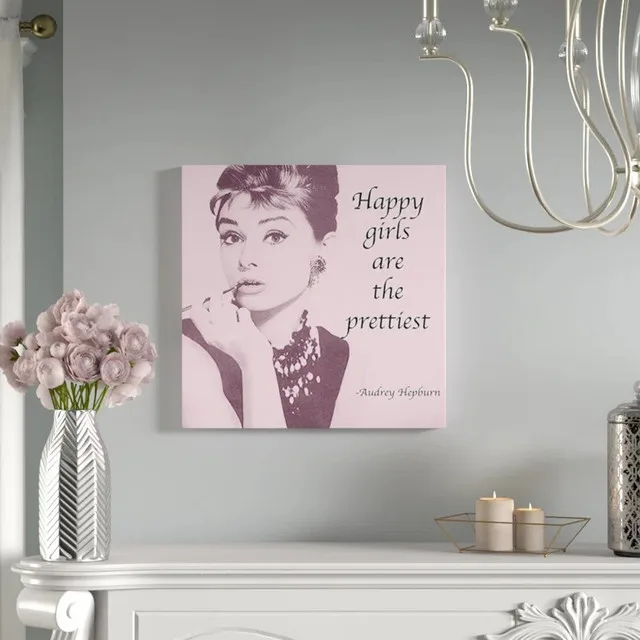 Audrey Hepburn Canvas Wall Art 20x20 thumbnail