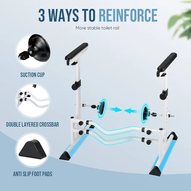 OasisSpace G320 Adjustable Toilet Safety Rails image indicator(7)