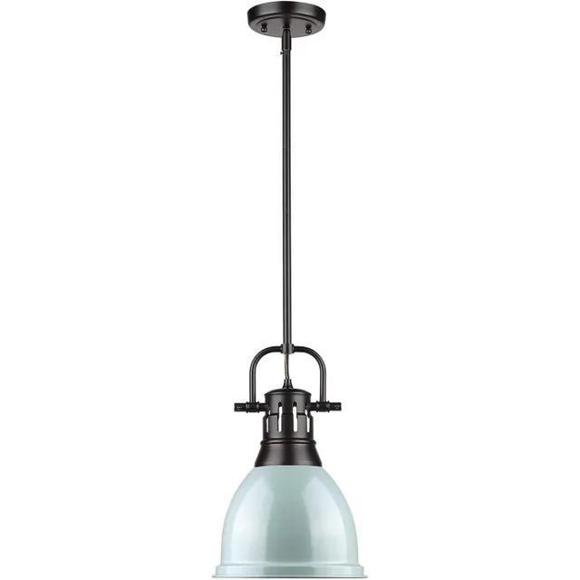 Duncan Pendant Light Matte Black with Seafoam Shade image indicator(3)