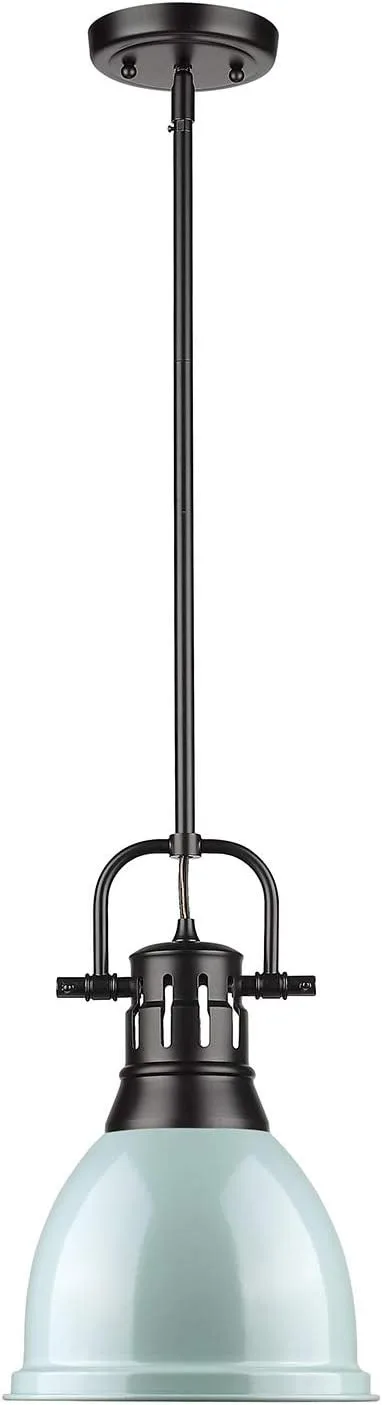Duncan Pendant Light Matte Black with Seafoam Shade image indicator(5)
