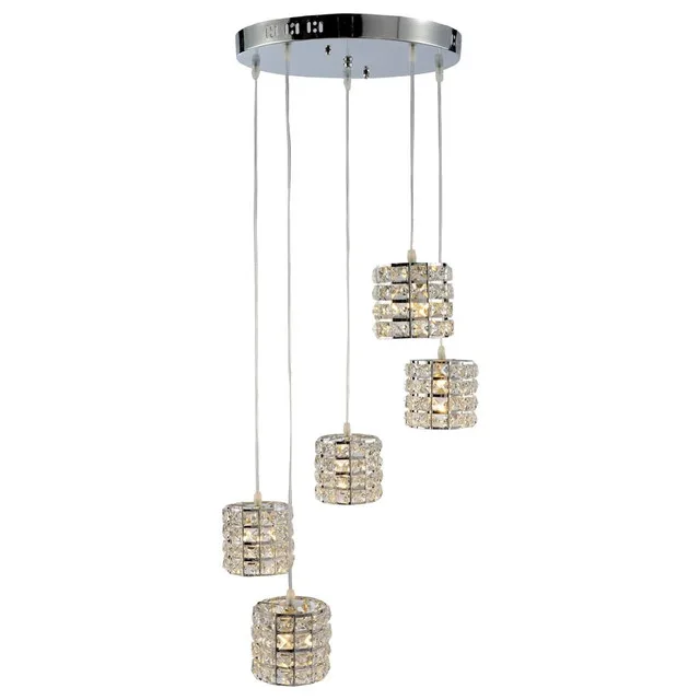 Artistry LED Cylinder Crystal 5-Light Pendant | Good Finds thumbnail