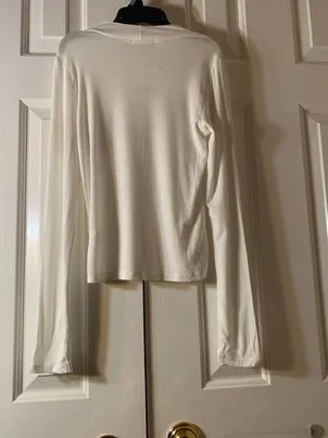 Off-White Ribbed Long Sleeve Top image indicator(6)