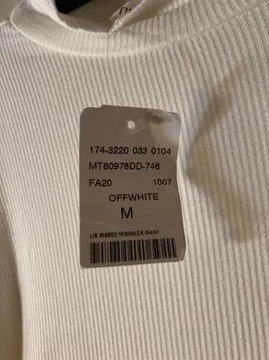 Off-White Ribbed Long Sleeve Top image indicator(7)