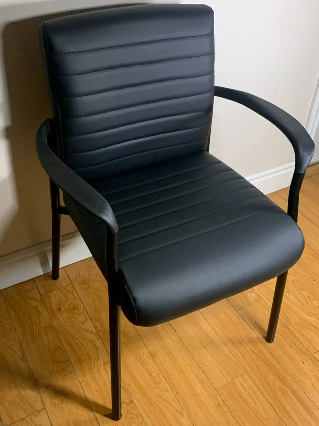 Emblyn Faux Leather Guest Chair – Open Box New | Good Finds thumbnail