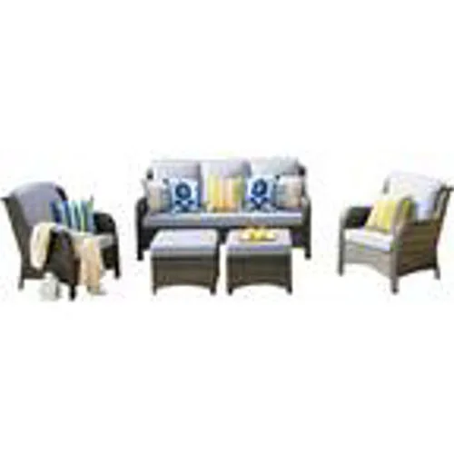 Adelina Gray Outdoor Cushion Set – UV & Fade Resistant thumbnail