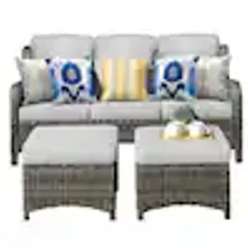 Adelina Gray Outdoor Cushion Set – UV & Fade Resistant image indicator(3)