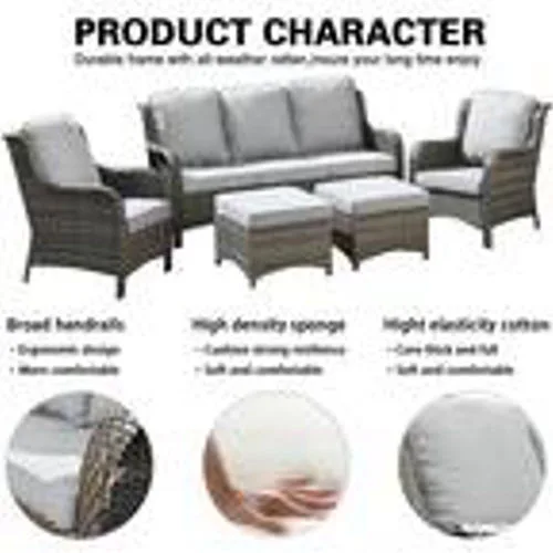 Adelina Gray Outdoor Cushion Set – UV & Fade Resistant image indicator(4)