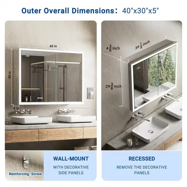 Elega LED Lighted Fogless Medicine Cabinet | Good Finds image indicator(5)