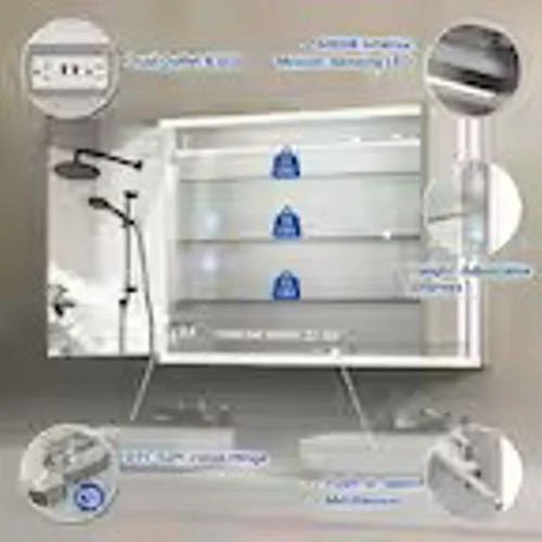 Elega LED Lighted Fogless Medicine Cabinet | Good Finds image indicator(7)