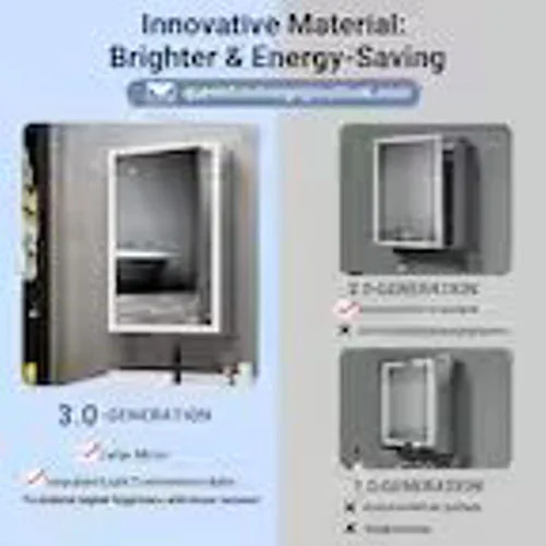 Elega LED Lighted Fogless Medicine Cabinet | Good Finds image indicator(8)