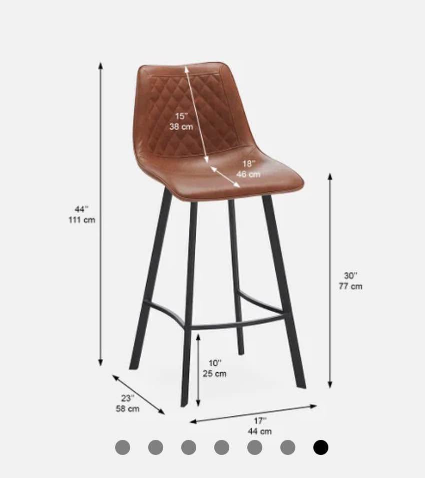 Set of 4 Structube counter stools (MALI) - photo 5