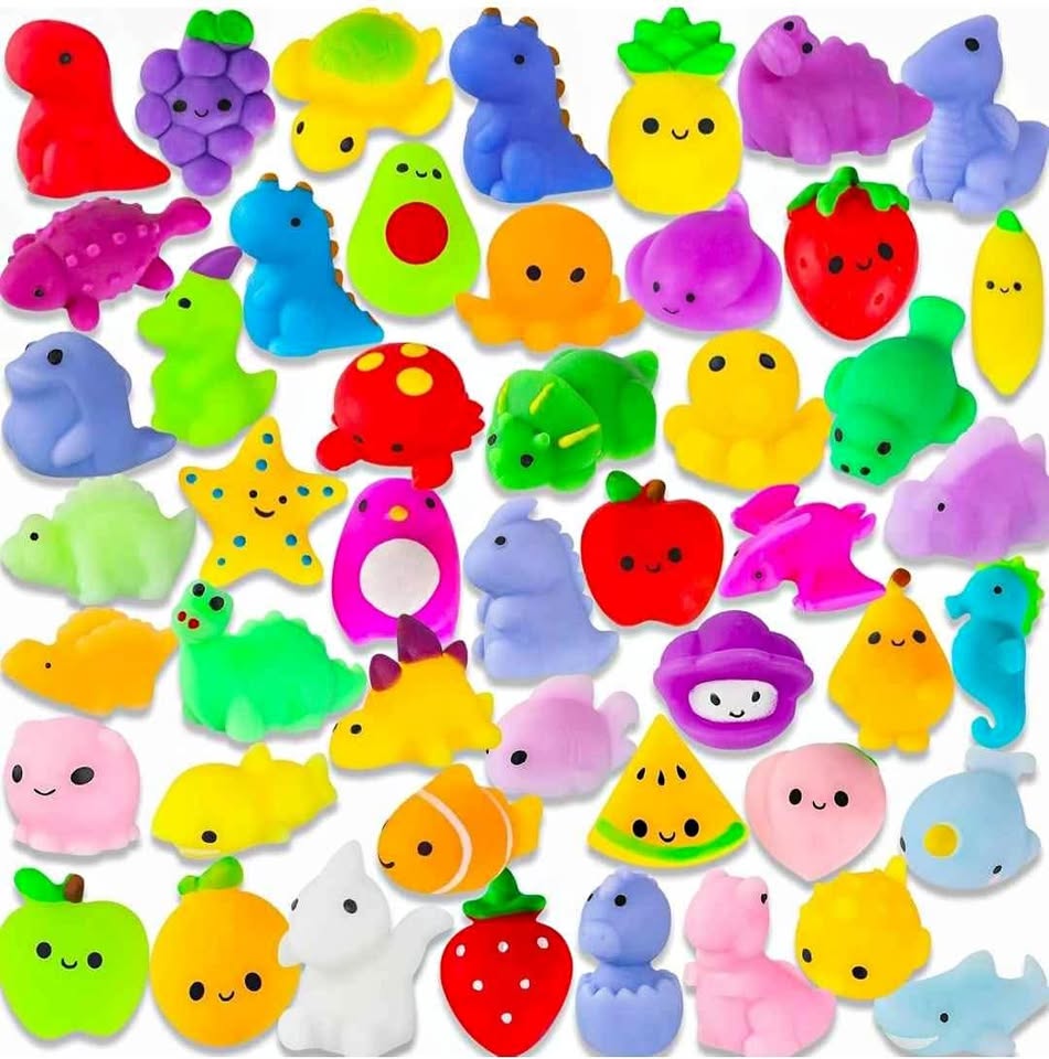 48Pcs Squishies Toys Fruit Dinosaur Animal