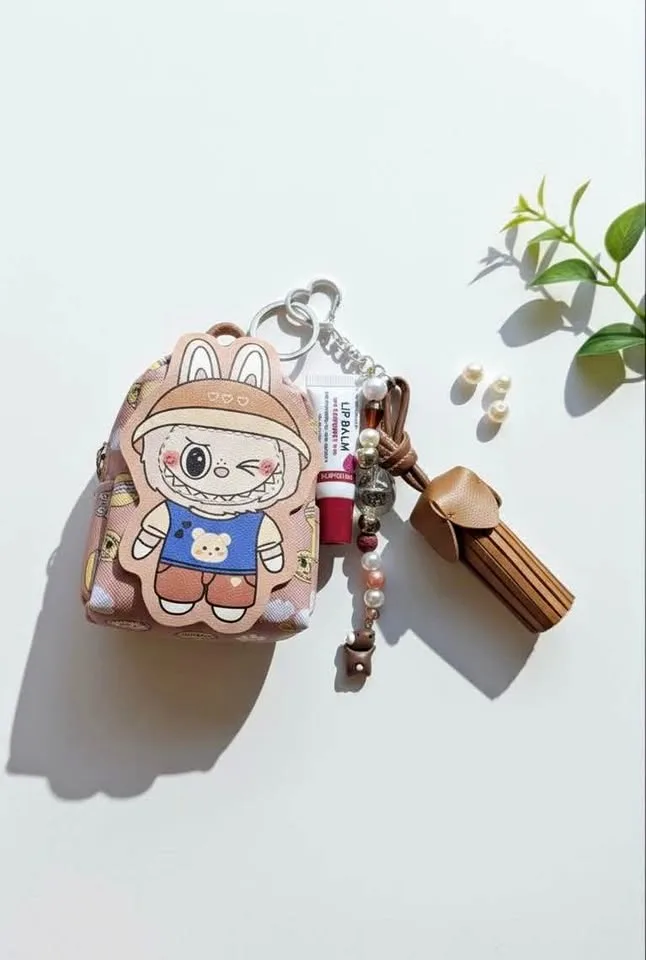 ✨ Handmade Beaded Lip Balm Keychain – Cute & Functional Gift 🎁💄 thumbnail