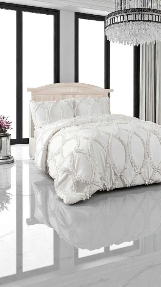 QUEEN BOHO MILKY WHITE COMFORTER SET thumbnail