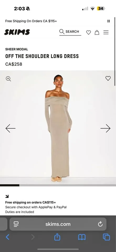 Skims dress thumbnail