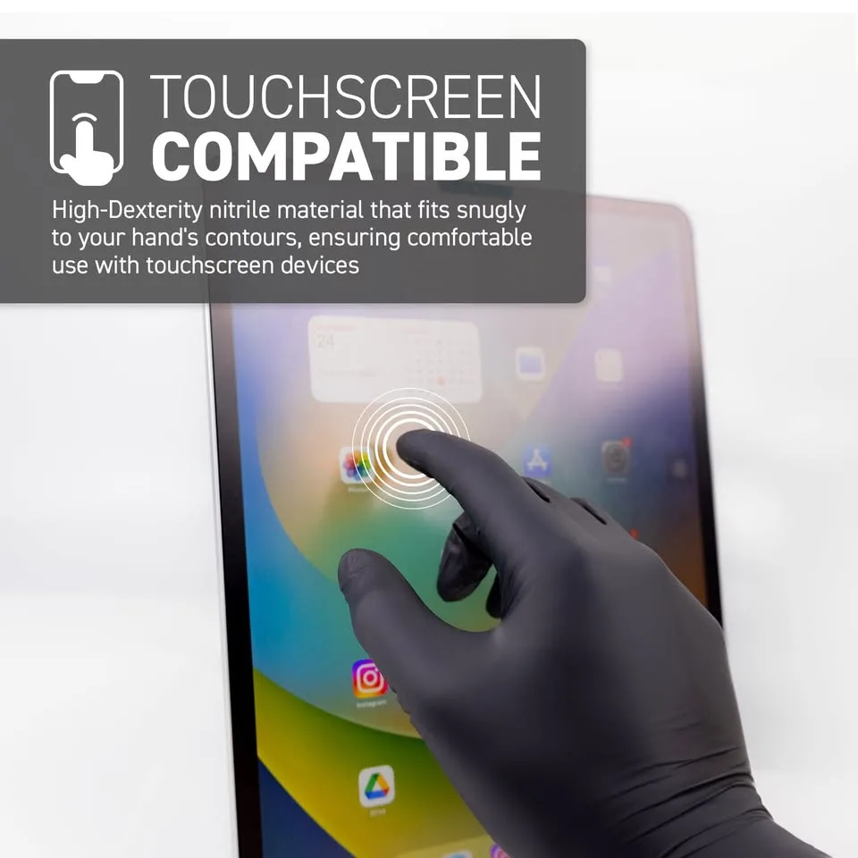 NEW Nitrile Gloves | Black/Blue/Orange | S/M/L/XL | 4-8 Mil image indicator(3)