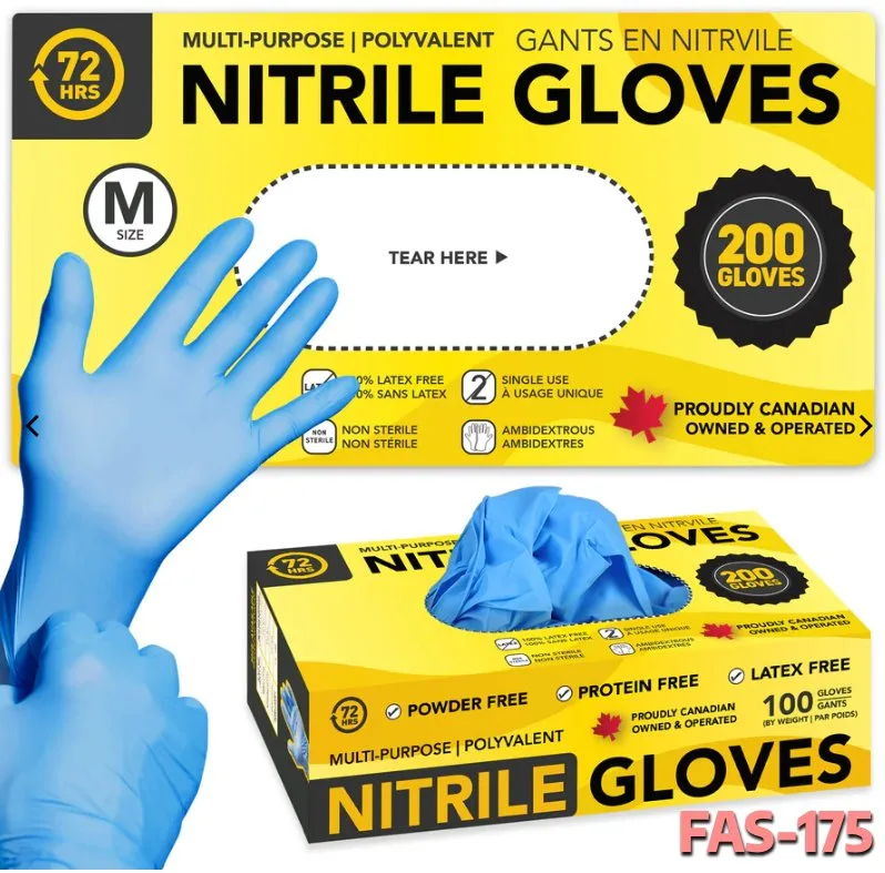 NEW Nitrile Gloves | Black/Blue/Orange | S/M/L/XL | 4-8 Mil image indicator(5)