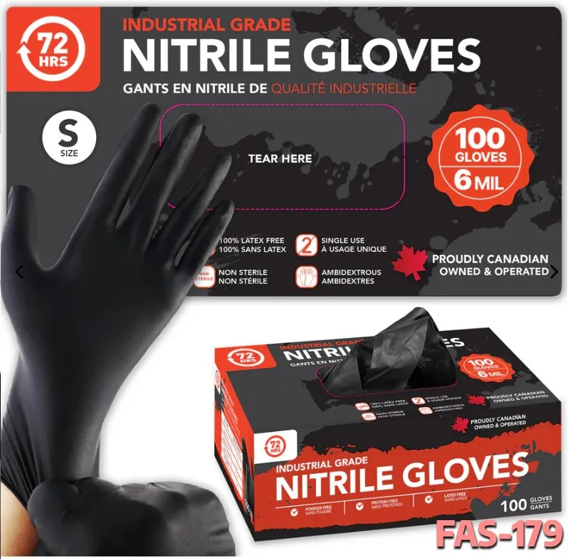 NEW Nitrile Gloves | Black/Blue/Orange | S/M/L/XL | 4-8 Mil image indicator(7)