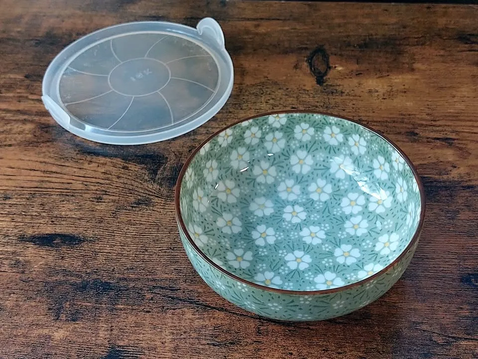Green Ceramic Bowl with Lid thumbnail