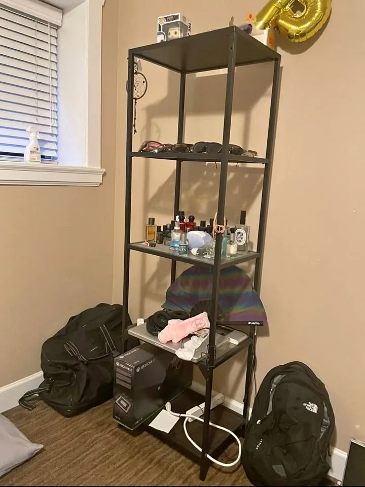 Black Metal 4-Tier Shelf thumbnail