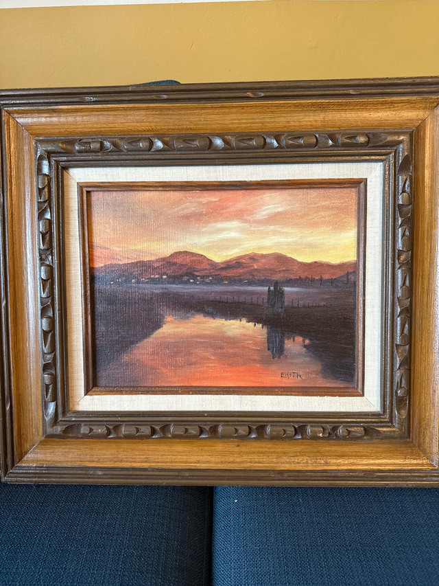 Framed Original Landscape Painting by Edith Roeder