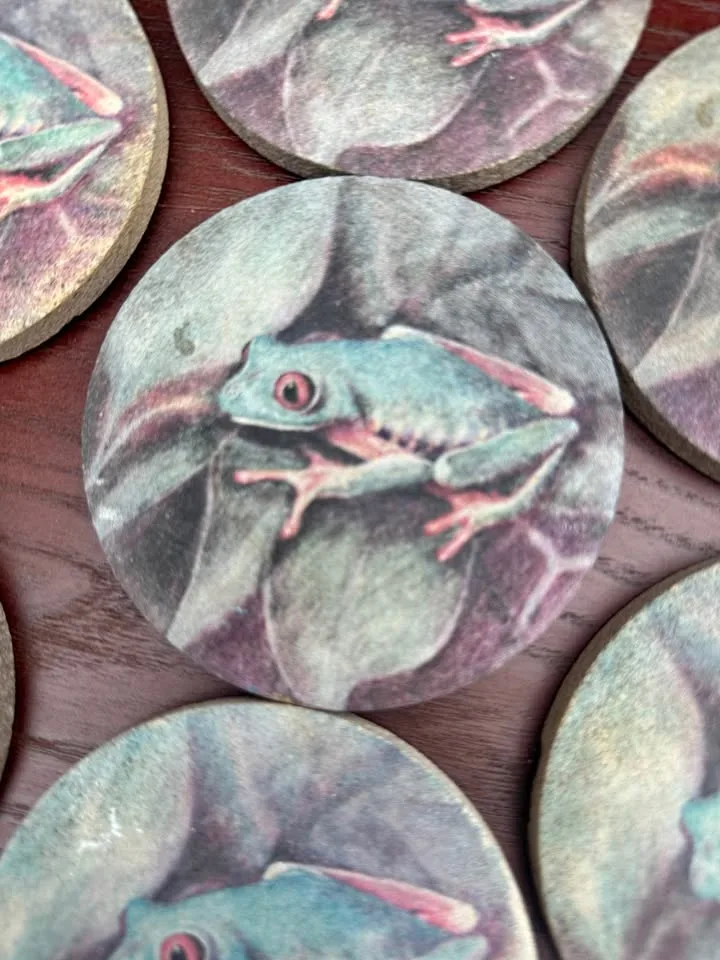 Sandstone Tree Frog Absorbent Coaster Set (7) thumbnail