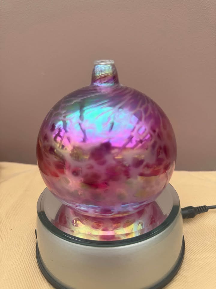 Stunningly Beautiful Blown Glass Oil Lamp - photo 2
