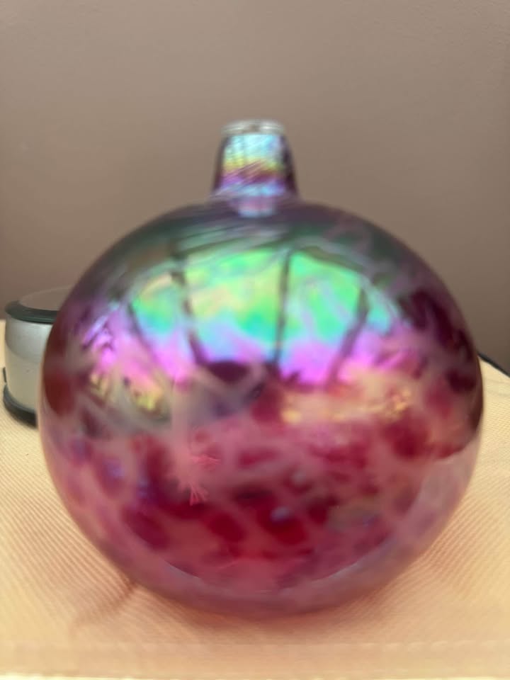 Stunningly Beautiful Blown Glass Oil Lamp - photo 5