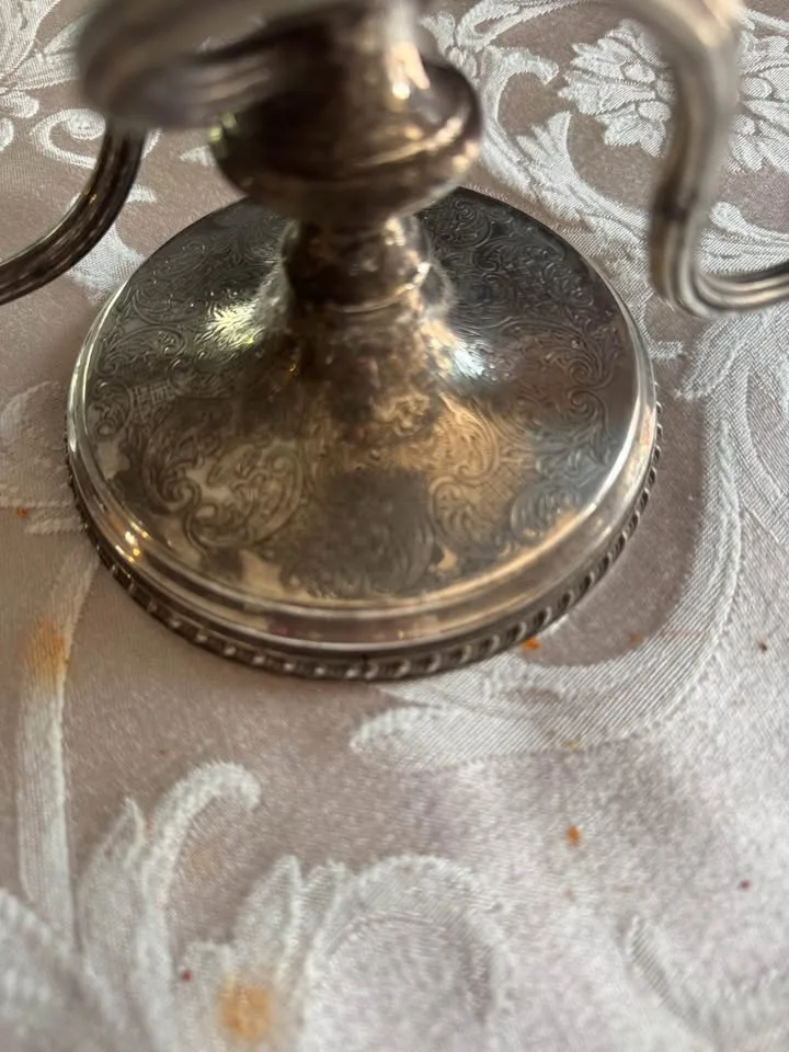 Beautiful Plated Silver Candelabra image indicator(2)