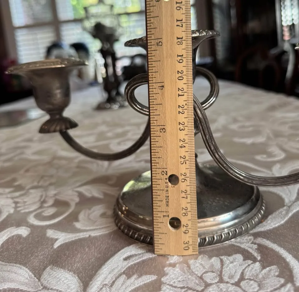 Beautiful Plated Silver Candelabra image indicator(5)
