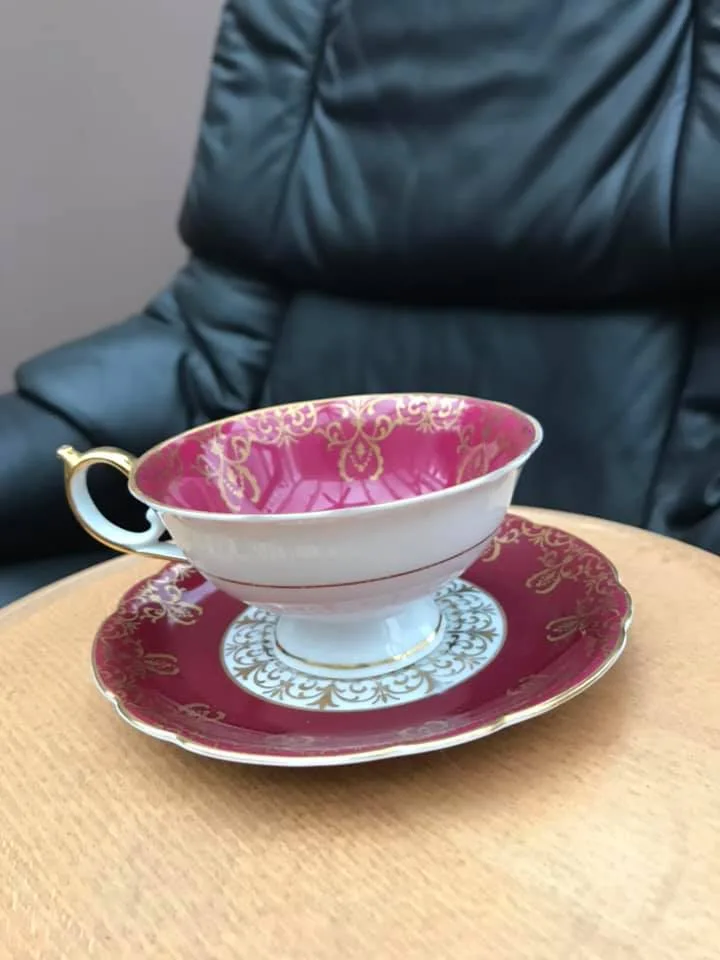 Lovely Handmade Porcelain Flower Fairy in a Vintage Tea Cup image indicator(6)