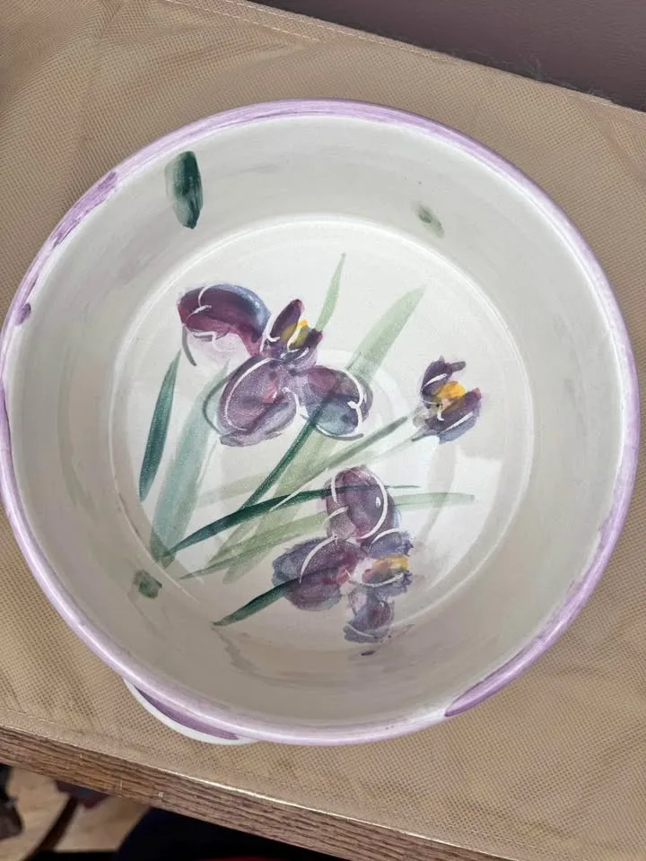 Hand Painted Pottery Open Casserole thumbnail