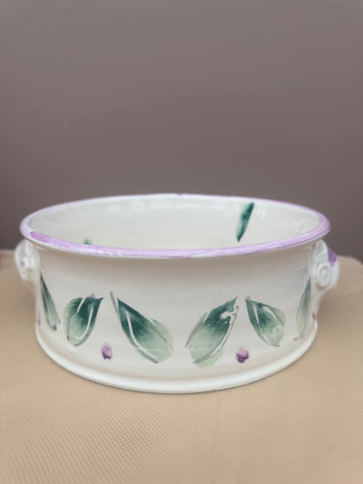 Hand Painted Pottery Open Casserole - photo 4