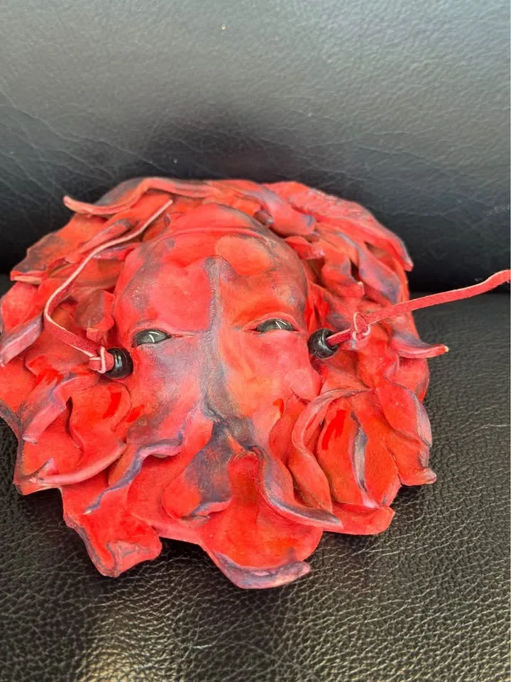 Flaming Wizard Pottery Wall Plaque image indicator(5)