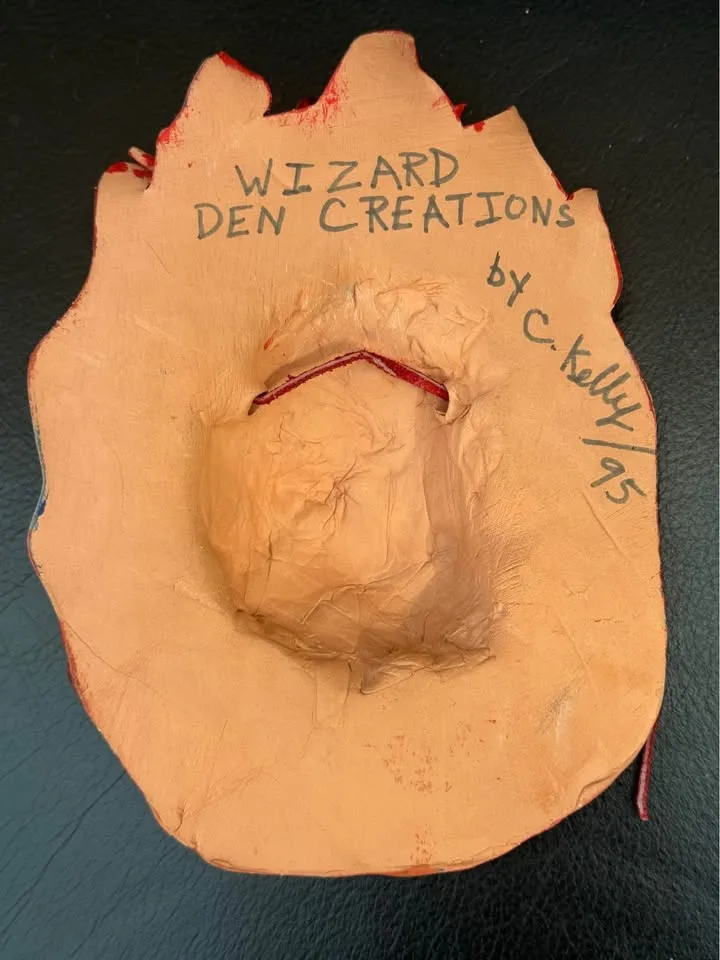 Flaming Wizard Pottery Wall Plaque image indicator(6)