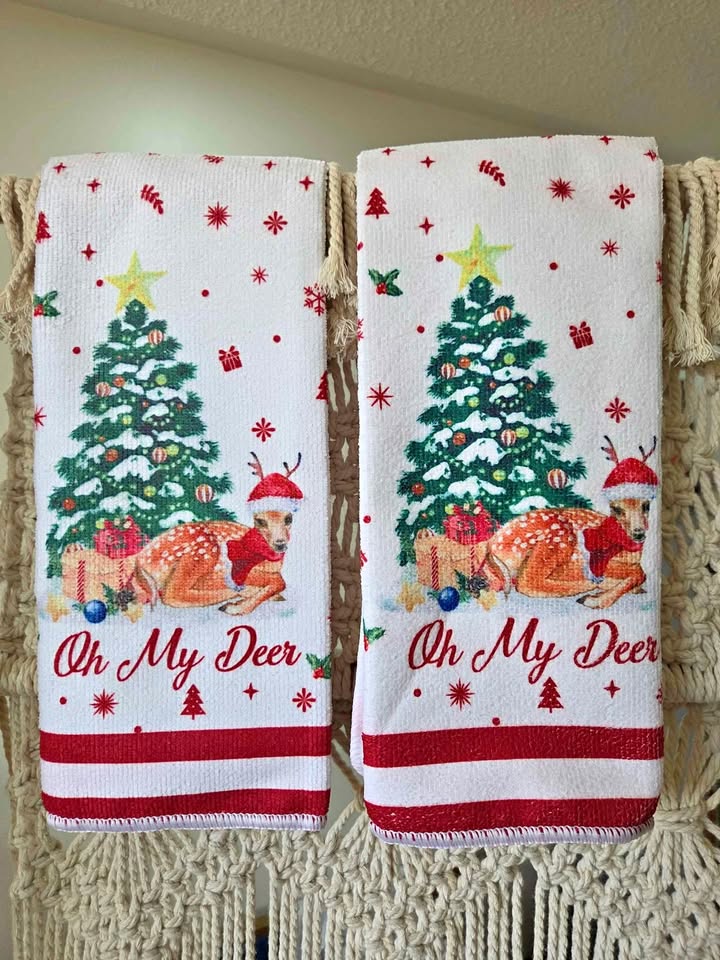 Christmas kitchen towels