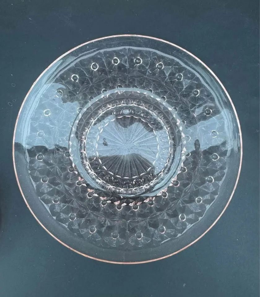 Vintage Pink Depression Glass Tea Cup and Saucer image indicator(4)