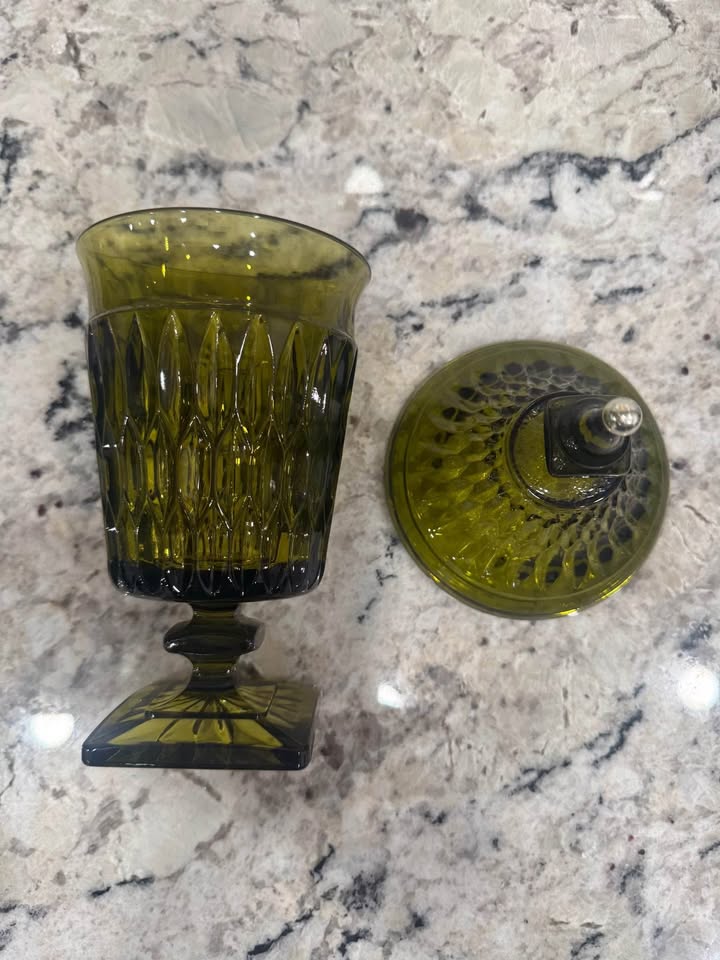 Stunning Vintage Glass Candy Container - photo 5