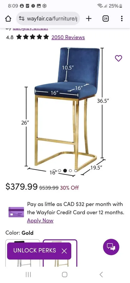 Upholstered Counter Stools image indicator(3)
