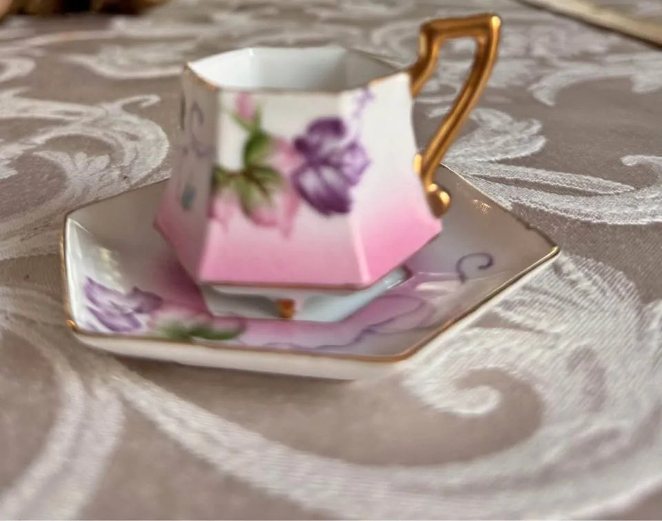 Vintage Miniature Teacup and Saucer thumbnail