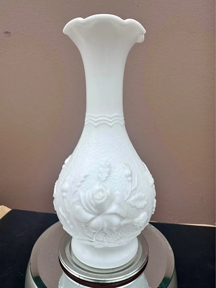Vintage Imperial Glass Milk Glass Bud Vase thumbnail