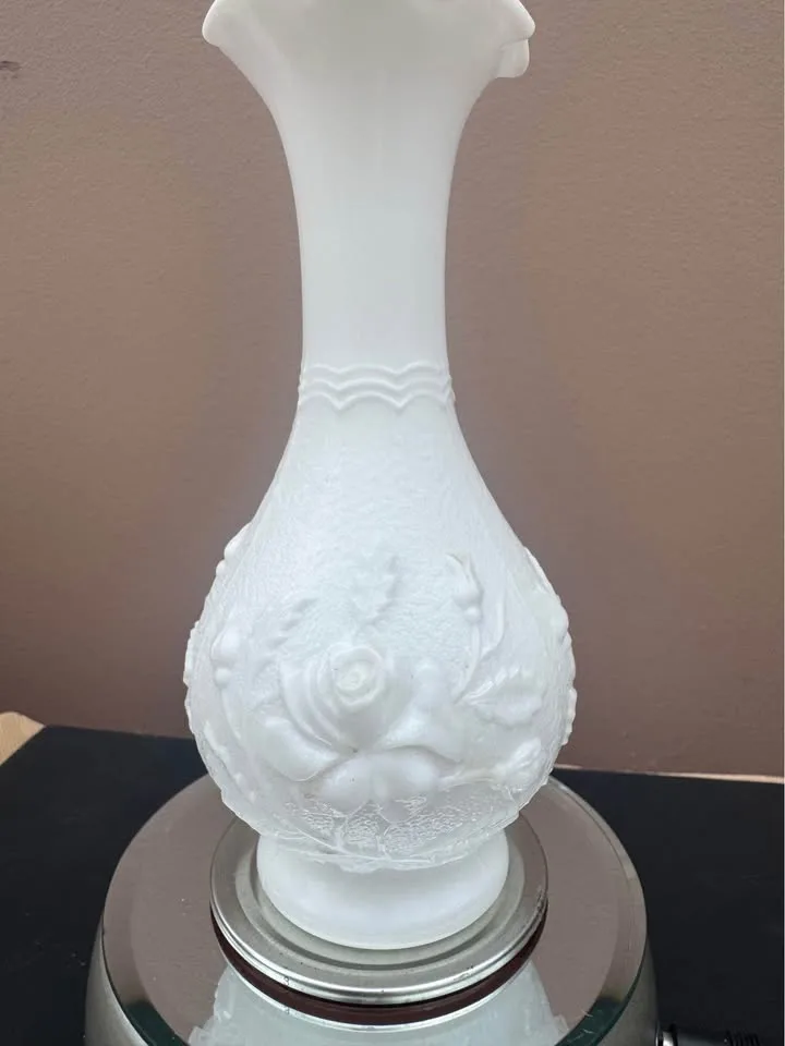 Vintage Imperial Glass Milk Glass Bud Vase image indicator(3)